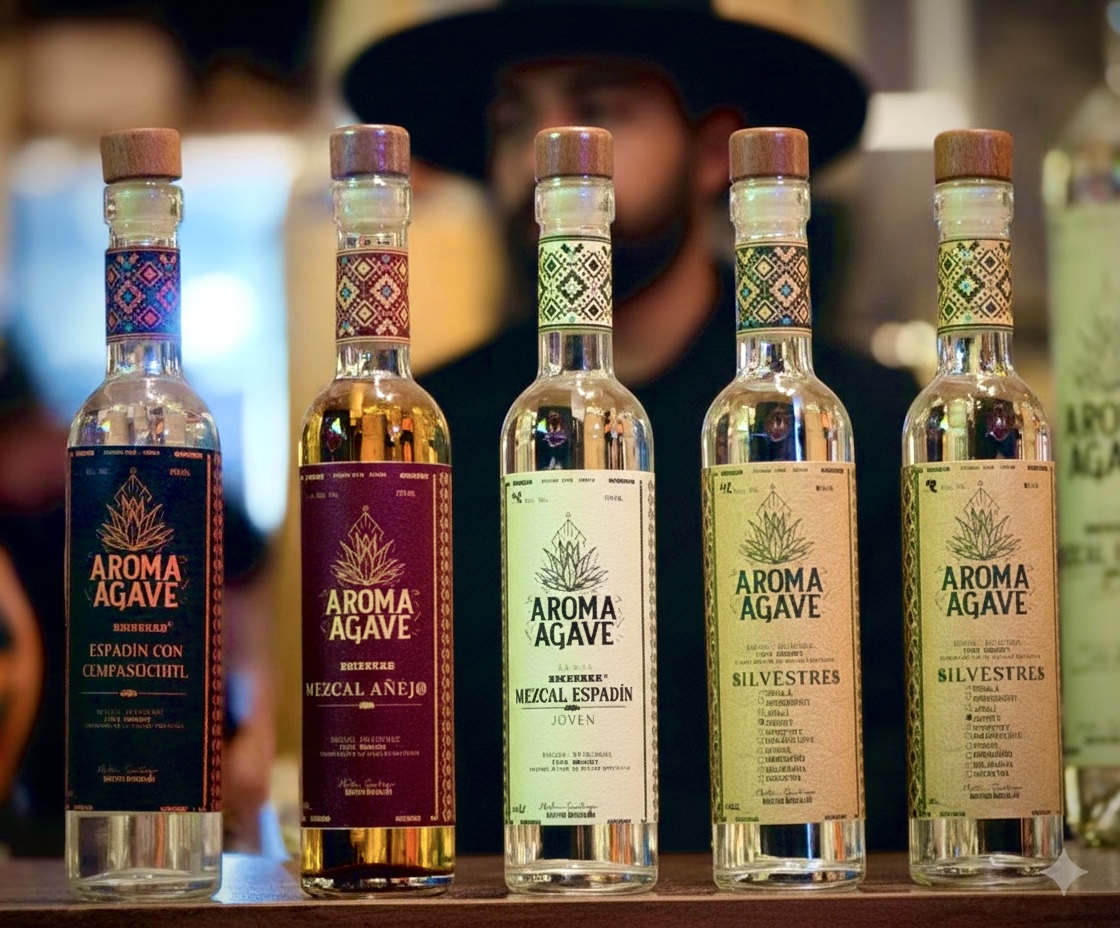 Kit de degustación Aroma Agave: cinco mini botellas de mezcal